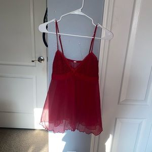 red babydoll top